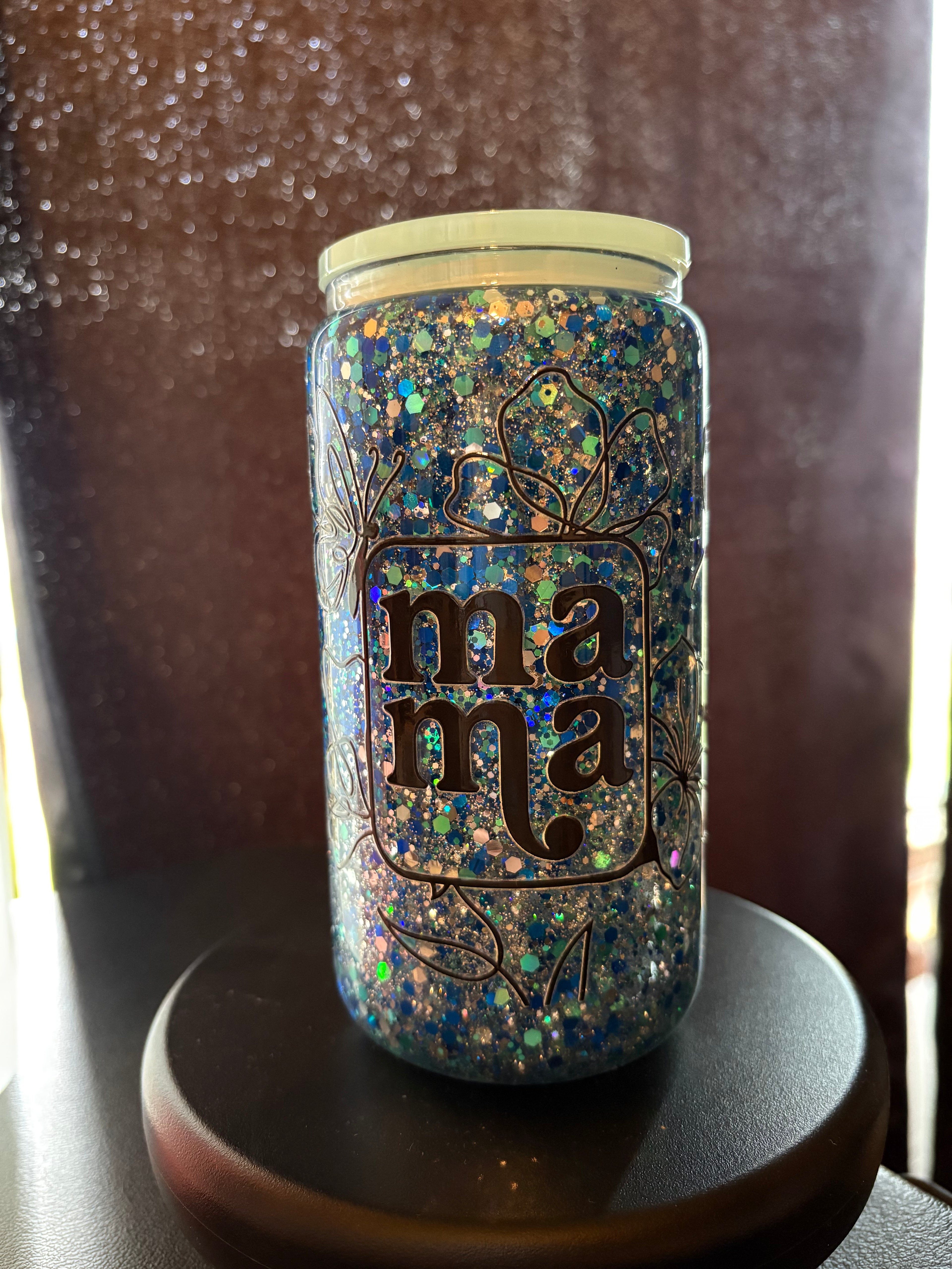 Pre made mama snowglobe cup