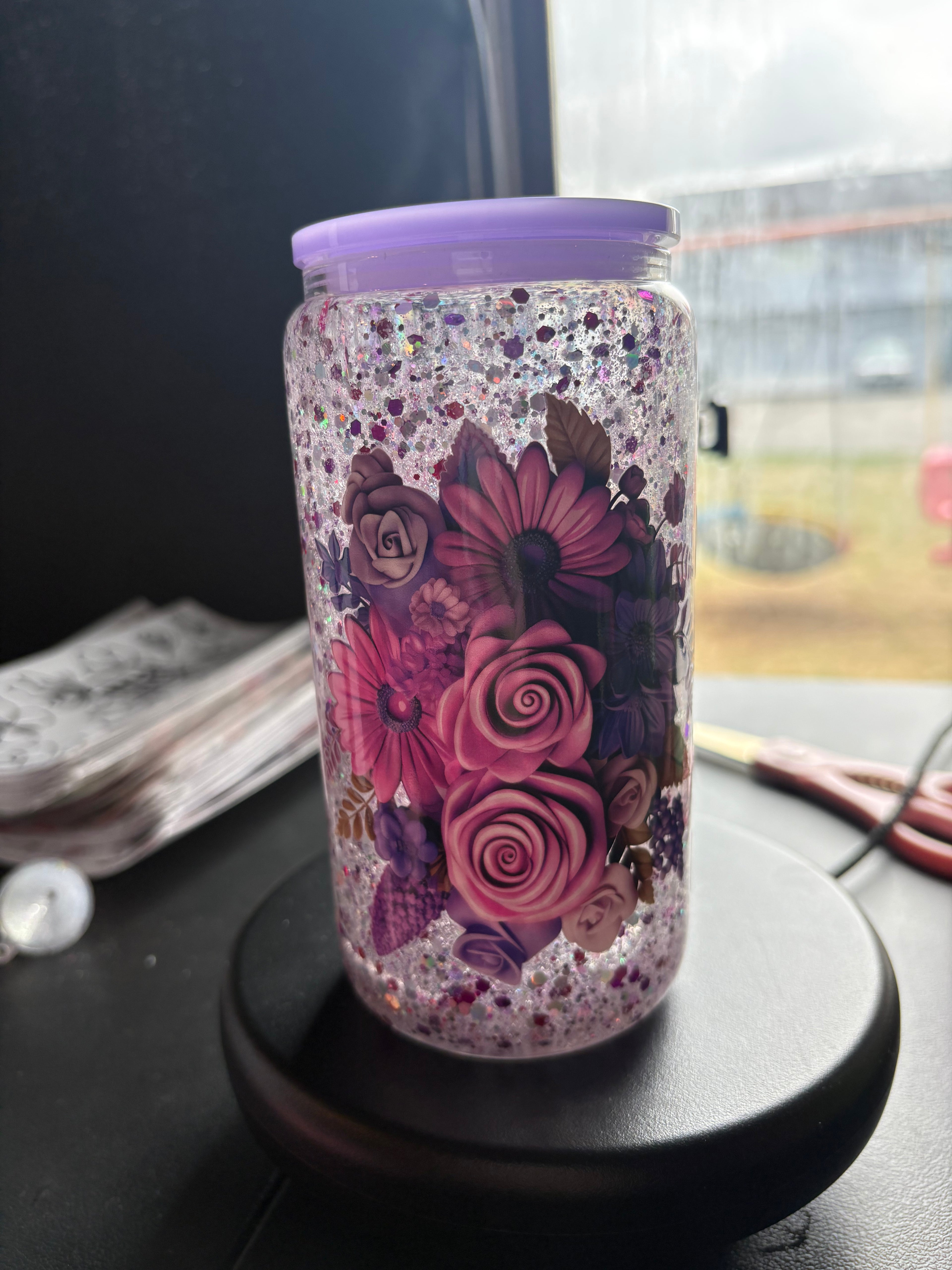 PRE MADE mom snow globe cup