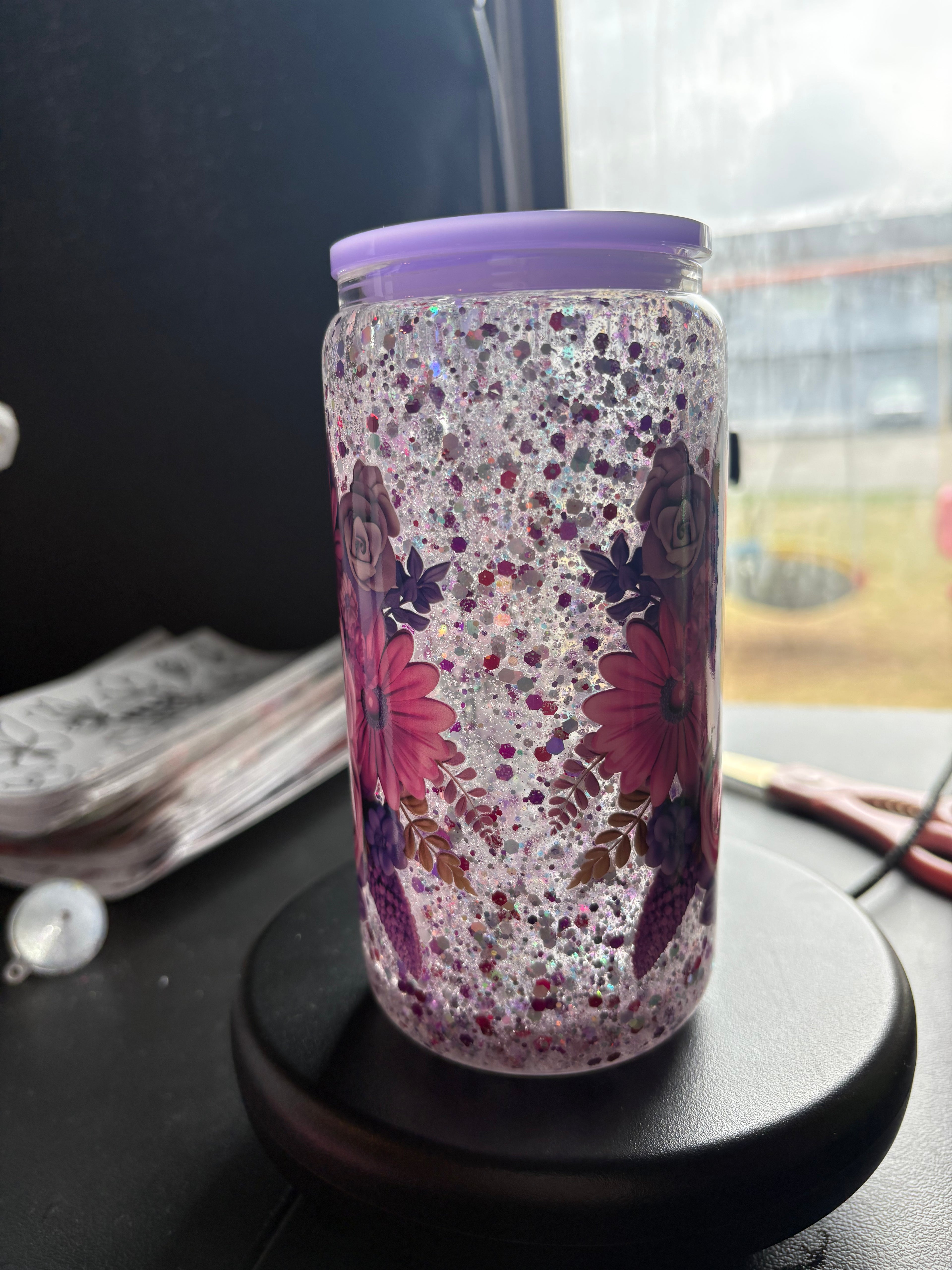 PRE MADE mom snow globe cup